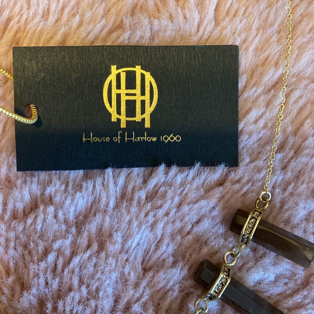 NWT HOUSE OF HARLOW CRYSTAL NECKLACE - Picture 2 of 5